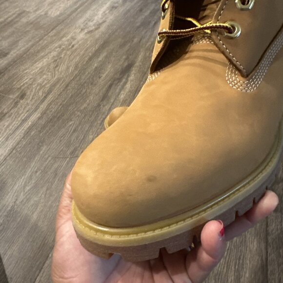 Men’s Timberland 6” Inch CLASSIC Premium BOOTS 10061 Wheat Nubuck NEW Size 12 main image 4